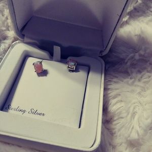 Lab created opal earrings